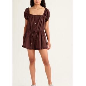 Free People A Sight For Sore Eyes Cotton Romper -M/L